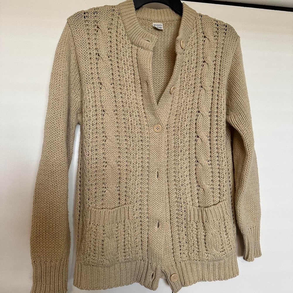 Vintage cardigan! Cream colored, size large!